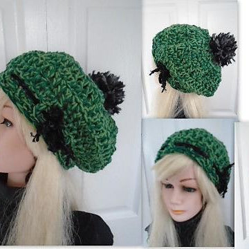 899 - Ooo-La-La Green Beret Tam