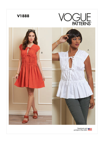 Vogue Sewing Misses' Top V1888 - Sewing Pattern