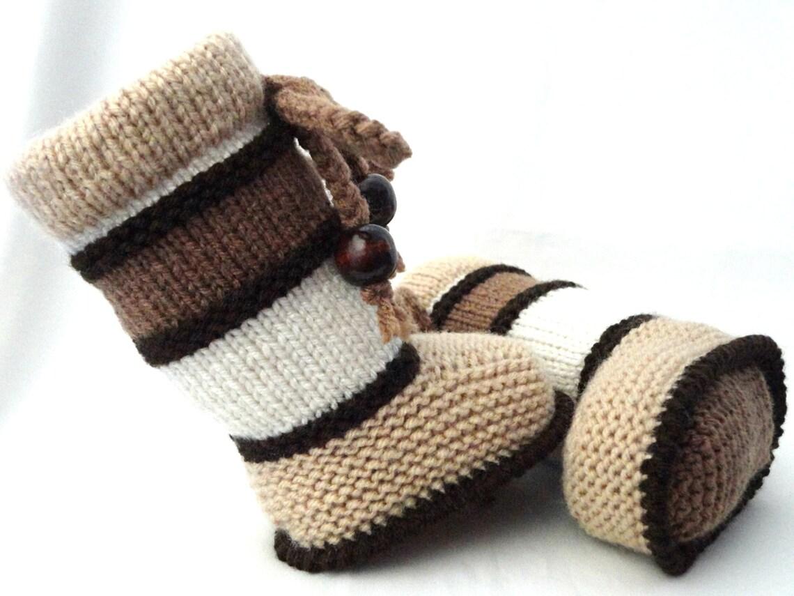 PATTERN Knit Baby Shoes Baby Boy Autumn Forest