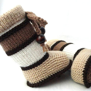 PATTERN Knit Baby Shoes Baby Boy Autumn Forest