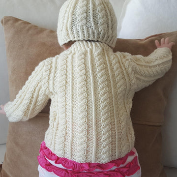 Junior - babies cabled jacket