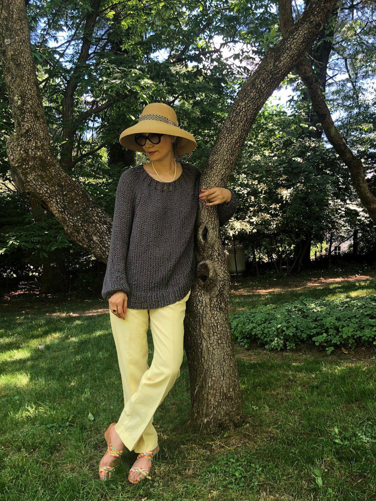 The Sweatshirt in Loopy Mango Summer Cotton - Downloadable PDF