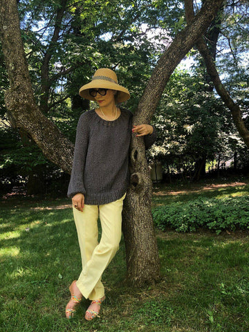 The Sweatshirt in Loopy Mango Summer Cotton - Downloadable PDF