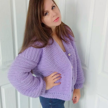 Crochet Sweet Lilac Cardigan Pattern