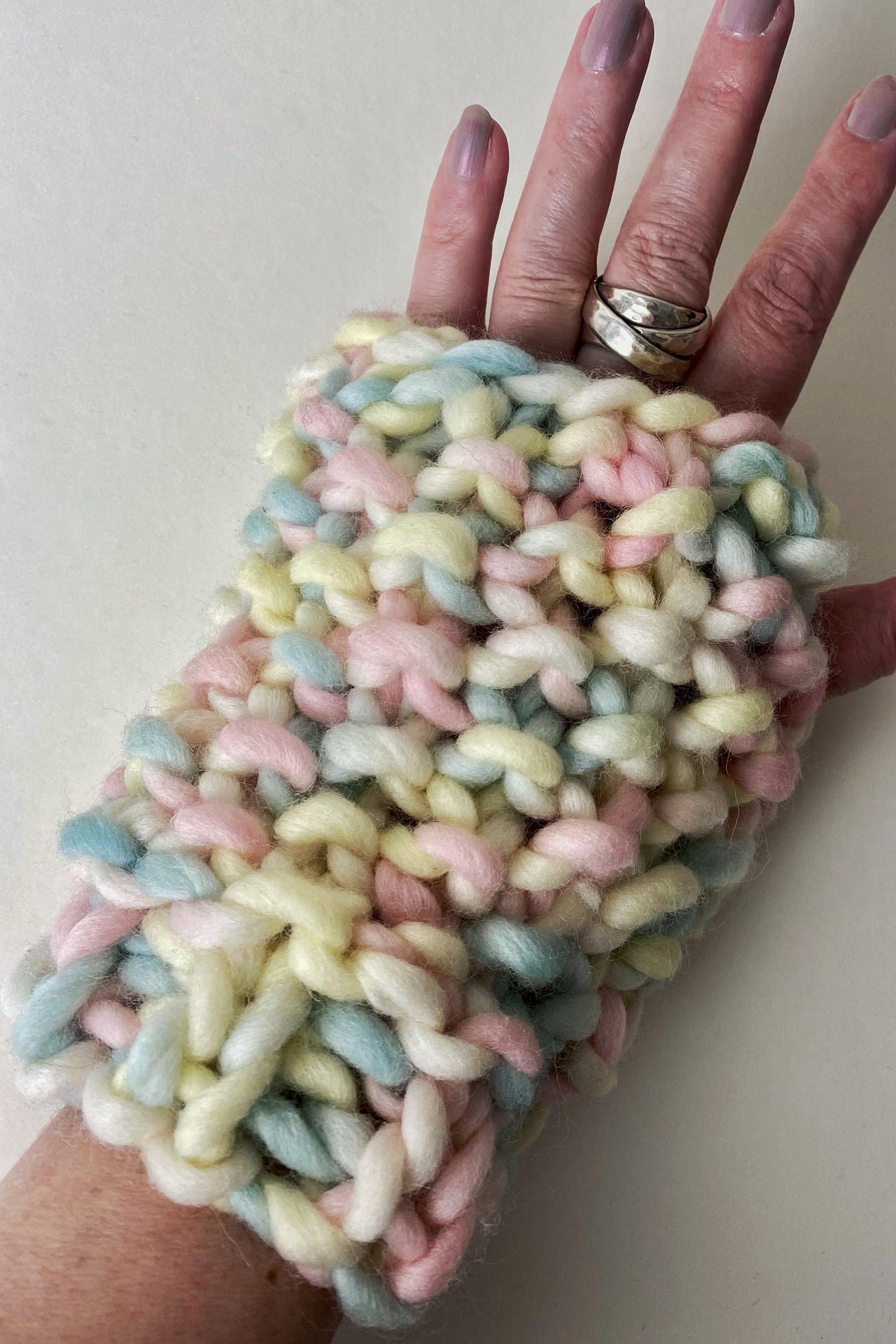 Moss Stitch Mitts