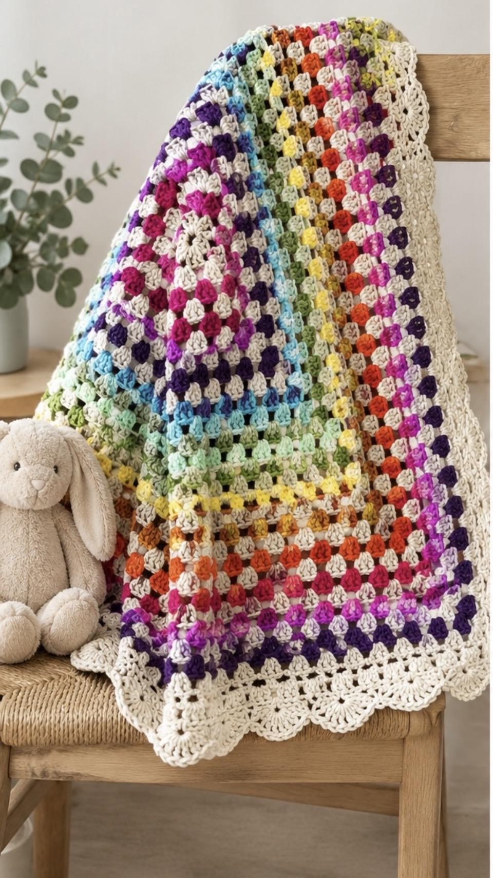 Granny Square Crochet Blanket