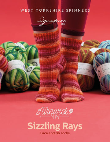 Sizzling Rays Socks in West Yorkshire Spinners Signature 4Ply - DBP0144 - Downloadable PDF