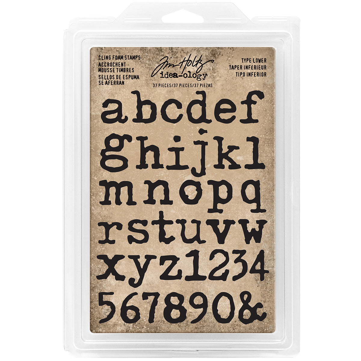 Advantus Idea-Ology Cling Foam Stamps 37/Pkg - Type Lowercase Alpha .75" To 1"