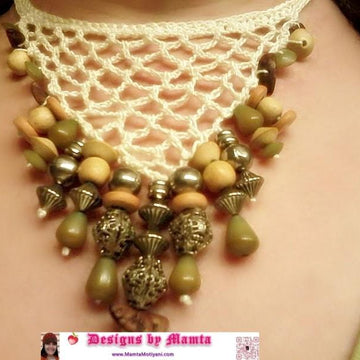 Crochet Necklace Pattern Beaded Lace Jewelry