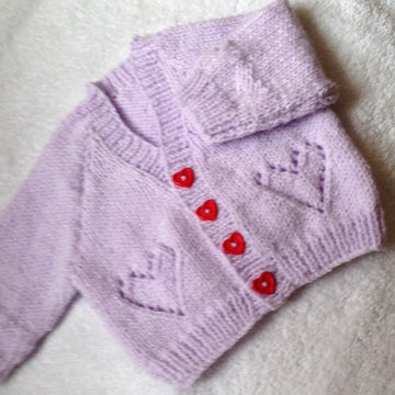 Hearts and Sparkle Baby cardigan