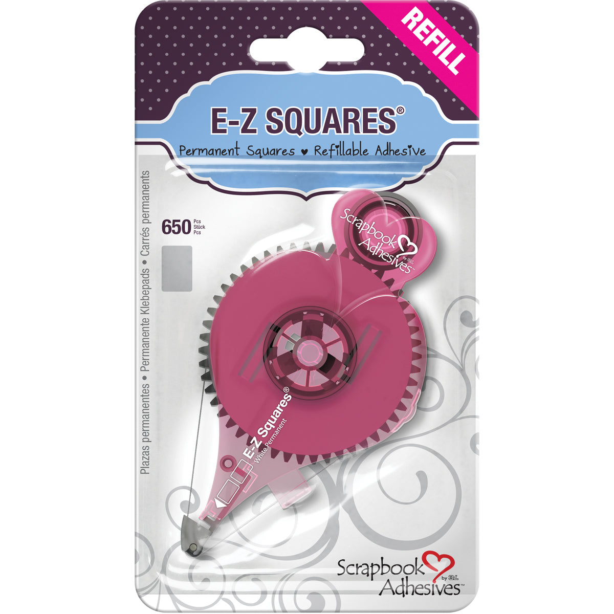 3L Scrapbook Adhesives E-Z Squares Refill 650/Pkg - Permanent, Use In 12066