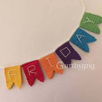 Days till Friday bunting pattern
