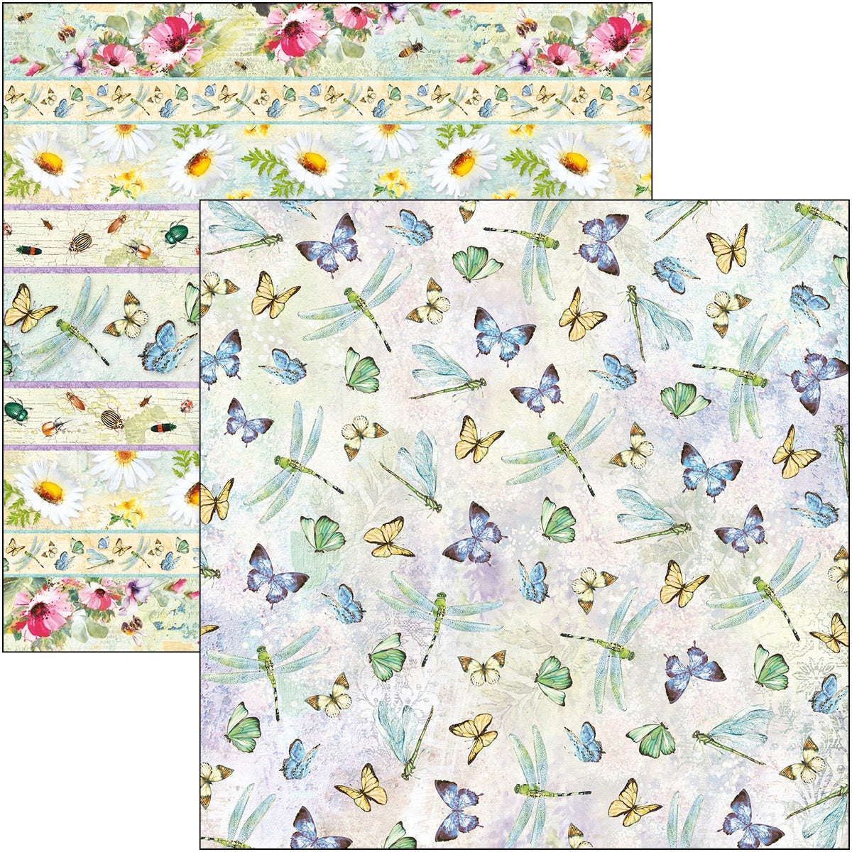 Ciao Bella Double-Sided Paper Pack 90lb 6"X6" 24/Pkg - Microcosmos, 12 Designs/2 Each
