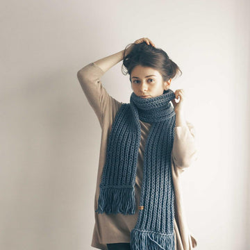 Brioche Scarf - Classic long scarf for women+ VIDEO