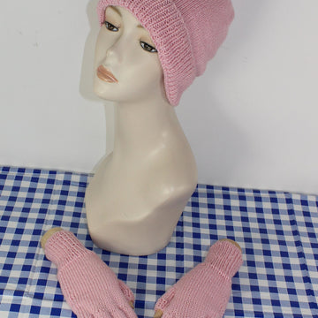 Circular Beanie Hat & Short Finger Gloves