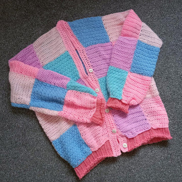 Crochet Pastel Patchwork Cardigan Pattern