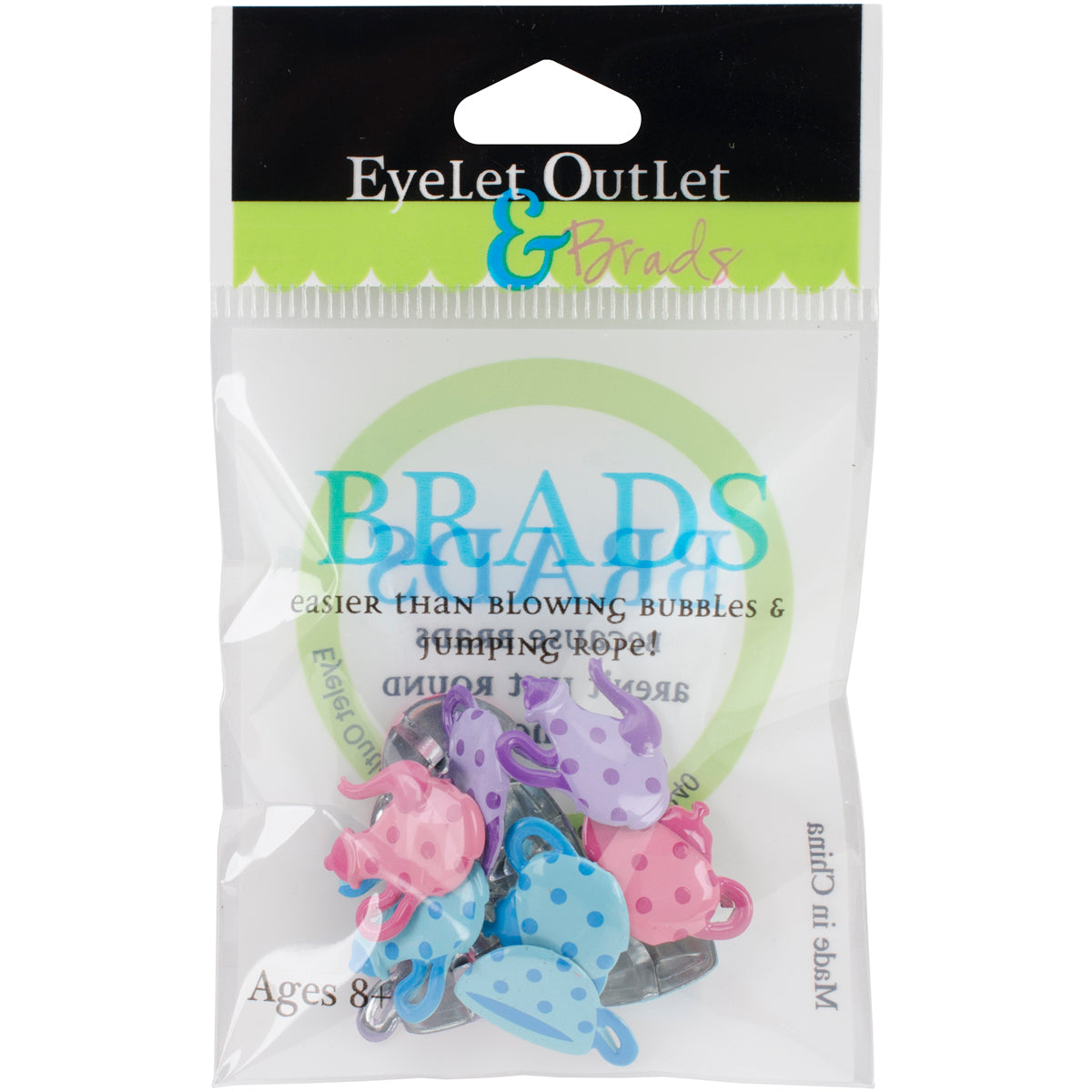 Eyelet Outlet Shape Brads 12/Pkg - Tea