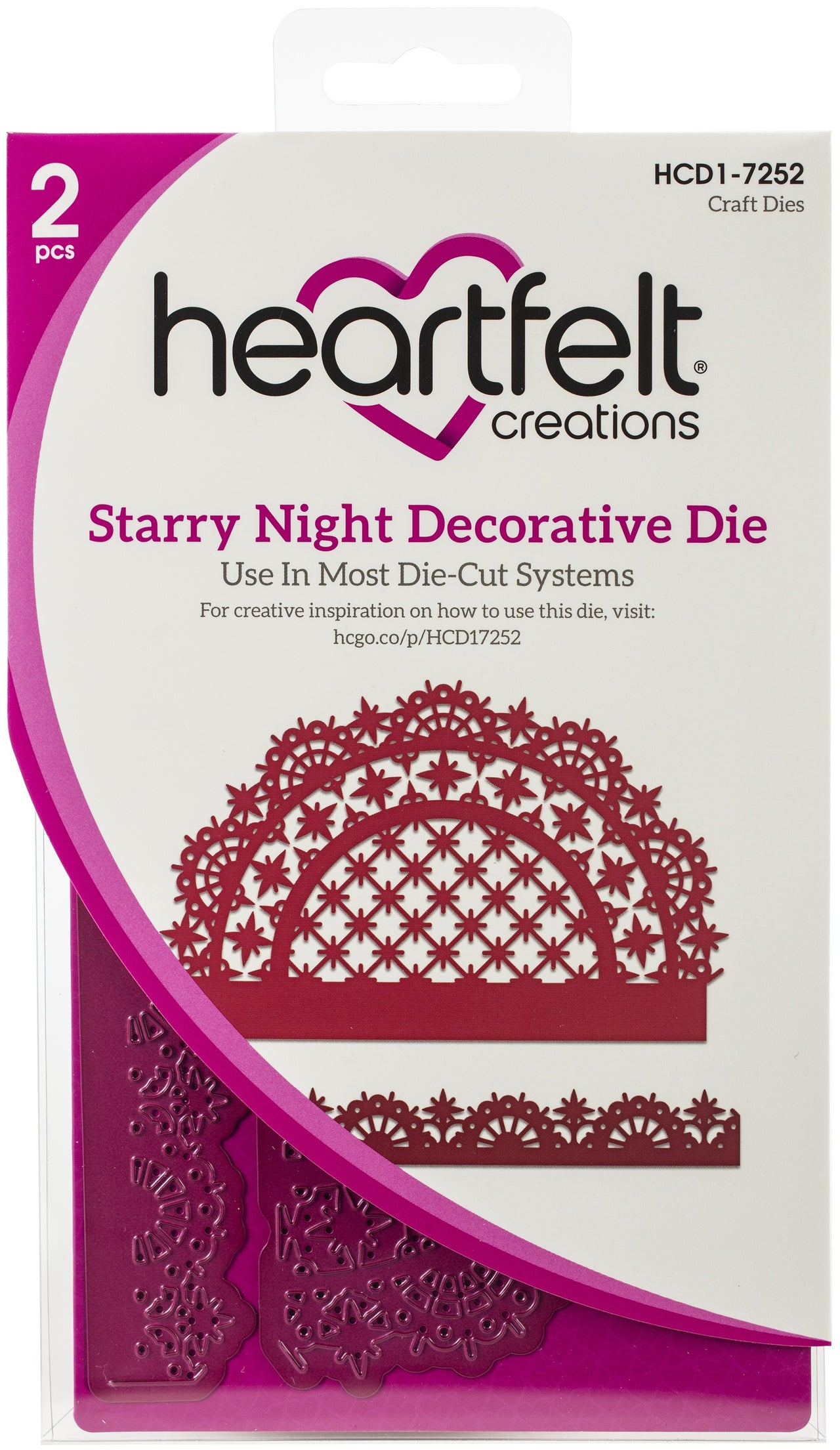 Heartfelt Creations Cut & Emboss Dies - Starry Night 6" To .75"