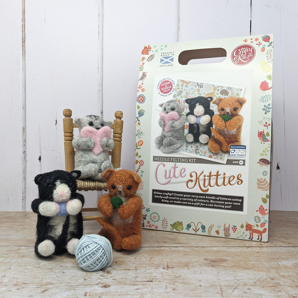 The Crafty Kit Company Cute Kitties Needle Felting Kit