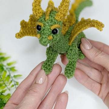 Dante the Dragon crochet pattern, amigurumi dragon pattern