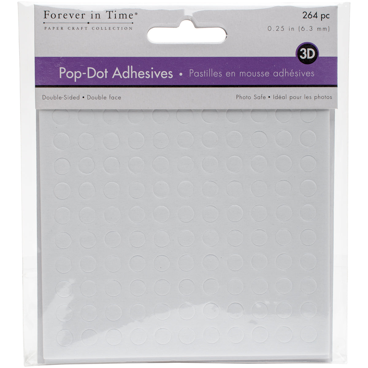 Multicraft Imports MultiCraft 3D Pop Dots Dual-Adhesive Foam Mounts - .25" Round 264/Pkg