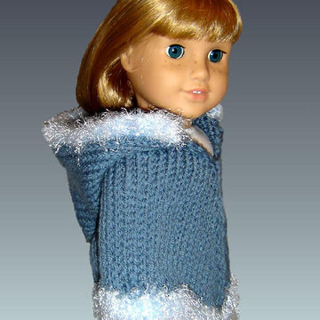 Easy poncho knitting pattern, fits American Girl and 18 inch Dolls