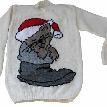Christmas Cat In Boot Jumper