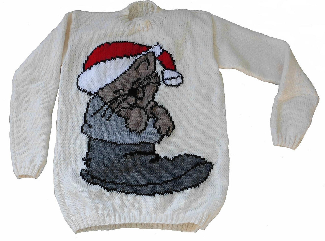 Christmas Cat In Boot Jumper