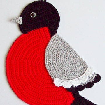 030 Bullfinch potholder decor