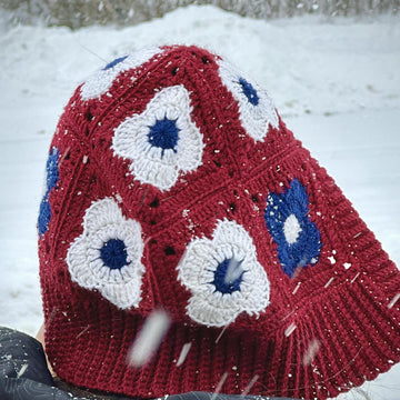 Flower Granny Squares Bonnet