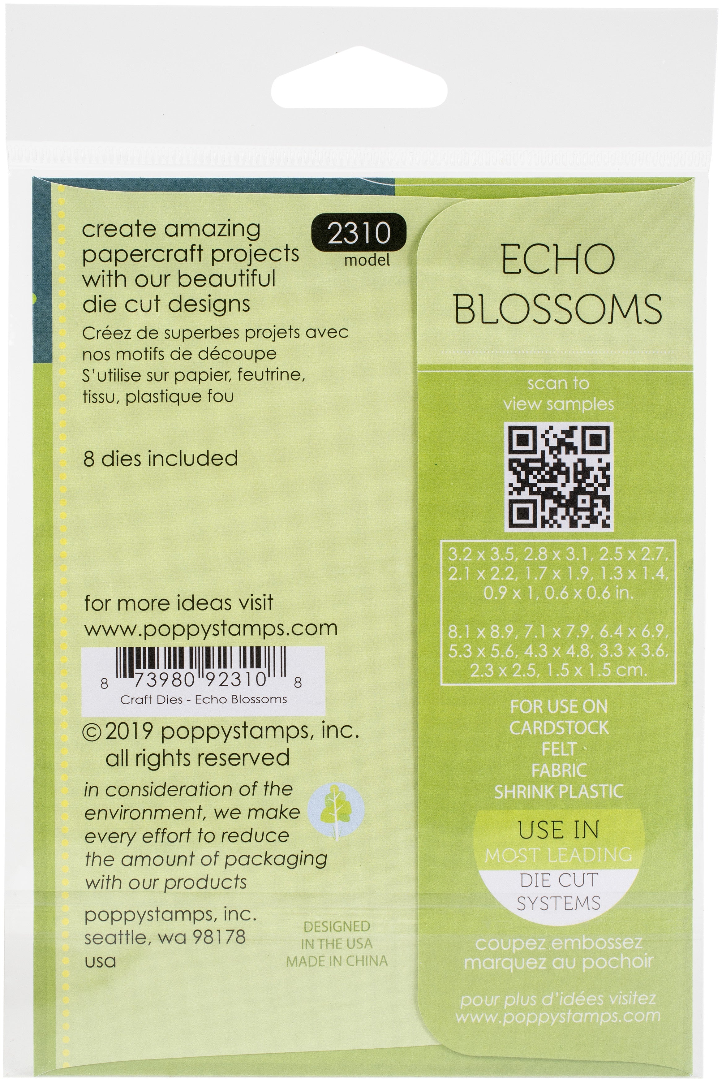 Memory Box Poppystamps Metal Dies - Echo Blossoms
