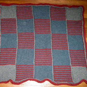 Tunisian Stripey Strippy Blanket