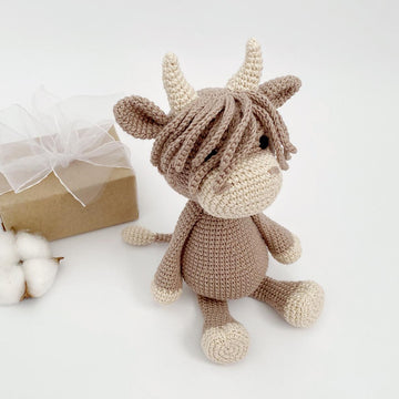 Highland cow toy crochet pattern amigurumi