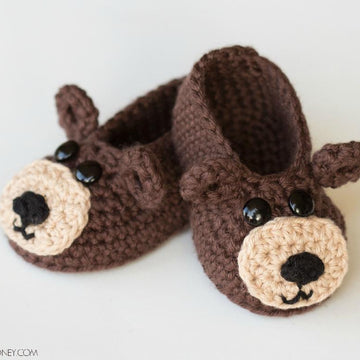 Teddy Bear Baby Booties
