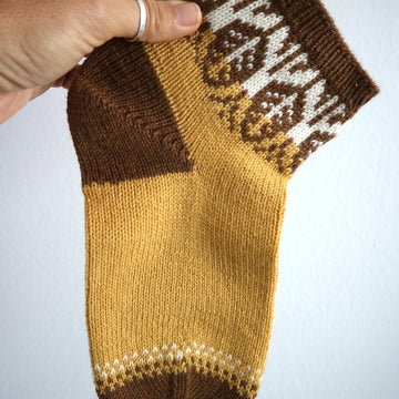 Autumn Leaves Colorwork Socks