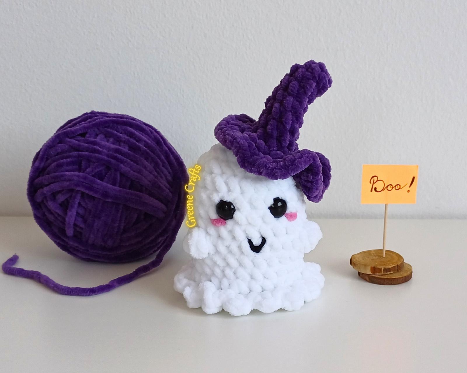 Crochet Halloween Trio: Mini Ghost, Pumpkin and Mini Bat Plush Toy Pattern