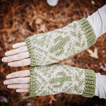 Cactus Fingerless Crochet Mittens