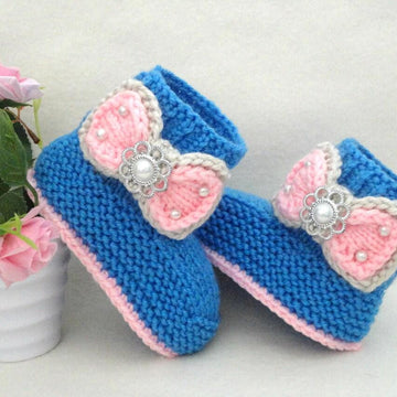 Knitted Baby Boots Pattern 0 - 12 months
