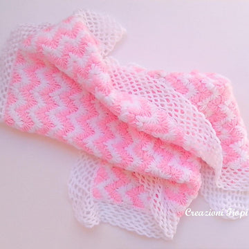 Zig zag puff baby blanket