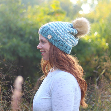 Chunky Stripes Knit Beanie