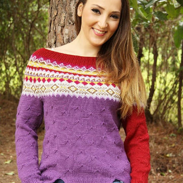 Sassy jumper fair isle yoke