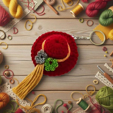Crochet Hat Keychain Pdf + ideo Tutorials