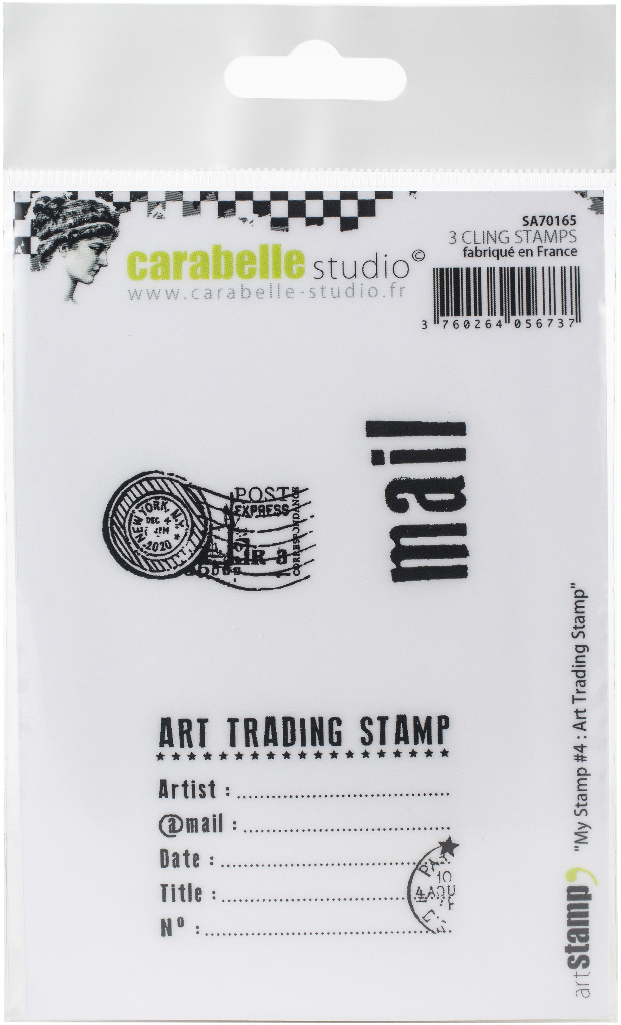 Carabelle Studio Cling Stamp A7 - My Stamp #4: Art Trading Stamp