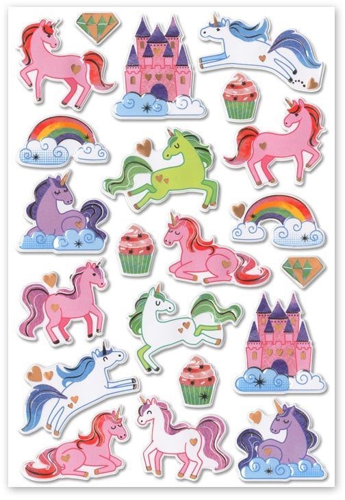 Multicraft Imports MultiCraft Foil Fun Stickers - Unicorn
