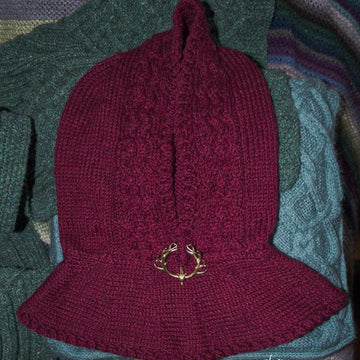 Seidr Cabled Hood, Headband & Wrist Cuffs