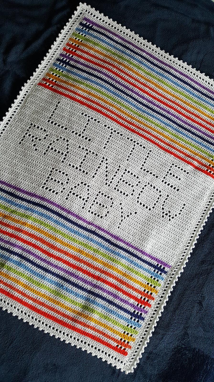 Little Rainbow Baby Filet Blanket
