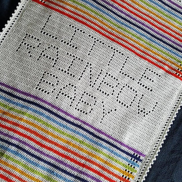 Little Rainbow Baby Filet Blanket