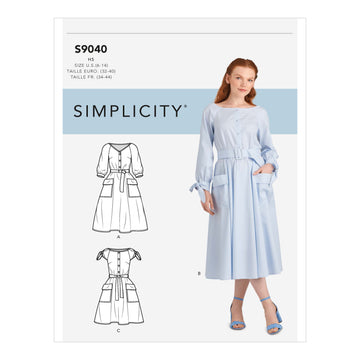 Simplicity Misses' Pocket Dress S9040 - Sewing Pattern