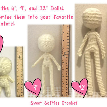 12" Slender Doll Base, Girl Body Figure