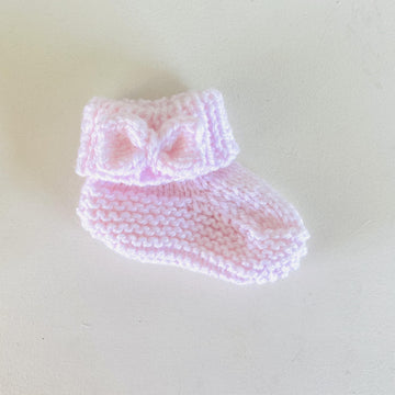 Luna Bow Baby Booties
